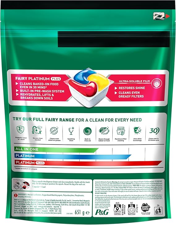 Fairy Platinum Plus x 120 Lemon Dishwasher Tablets-1973193595024445441