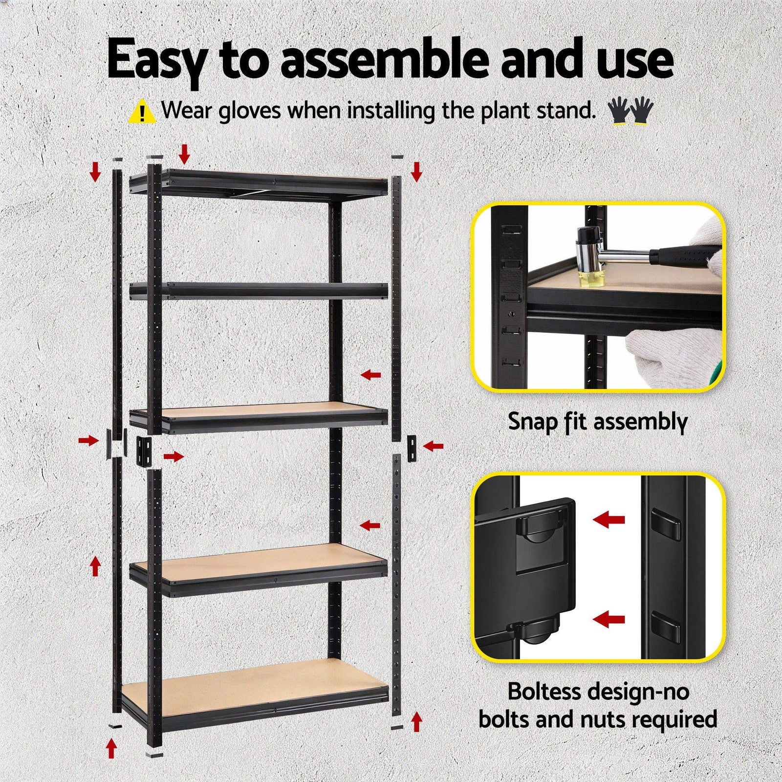 Giantz 2-Rack Garage Shelving 1.5X0.7m Warehouse Shelves Storage Rack Pallet Racking