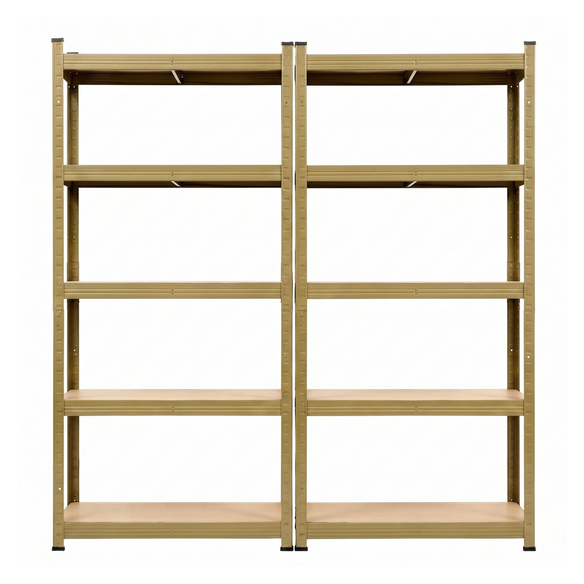 Giantz 2-Rack Garage Shelving 1.6X0.8m MDF Warehouse Shelves Storage Rack Yellow