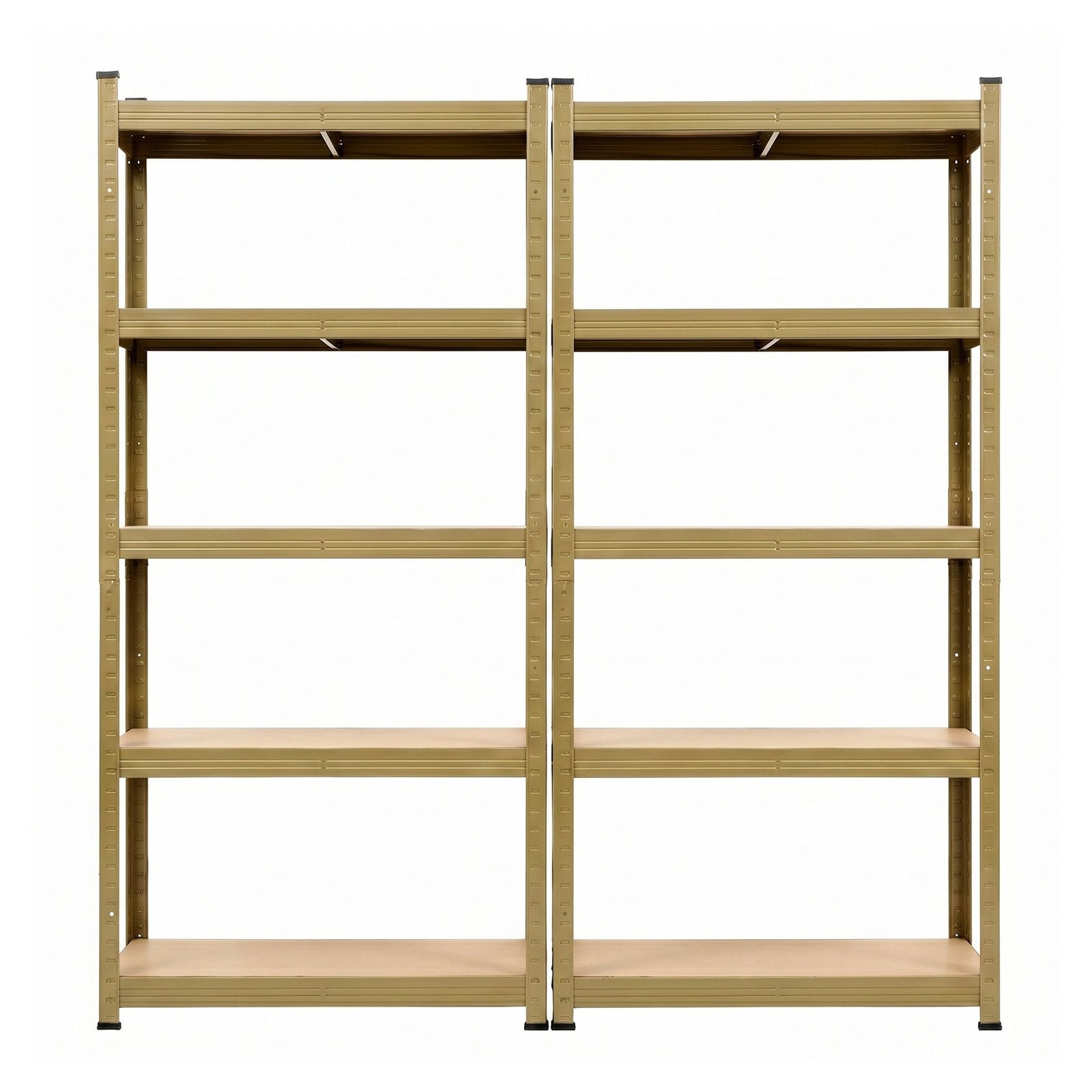 Giantz 2-Rack Garage Shelving 1.6X0.8m MDF Warehouse Shelves Storage Rack Yellow