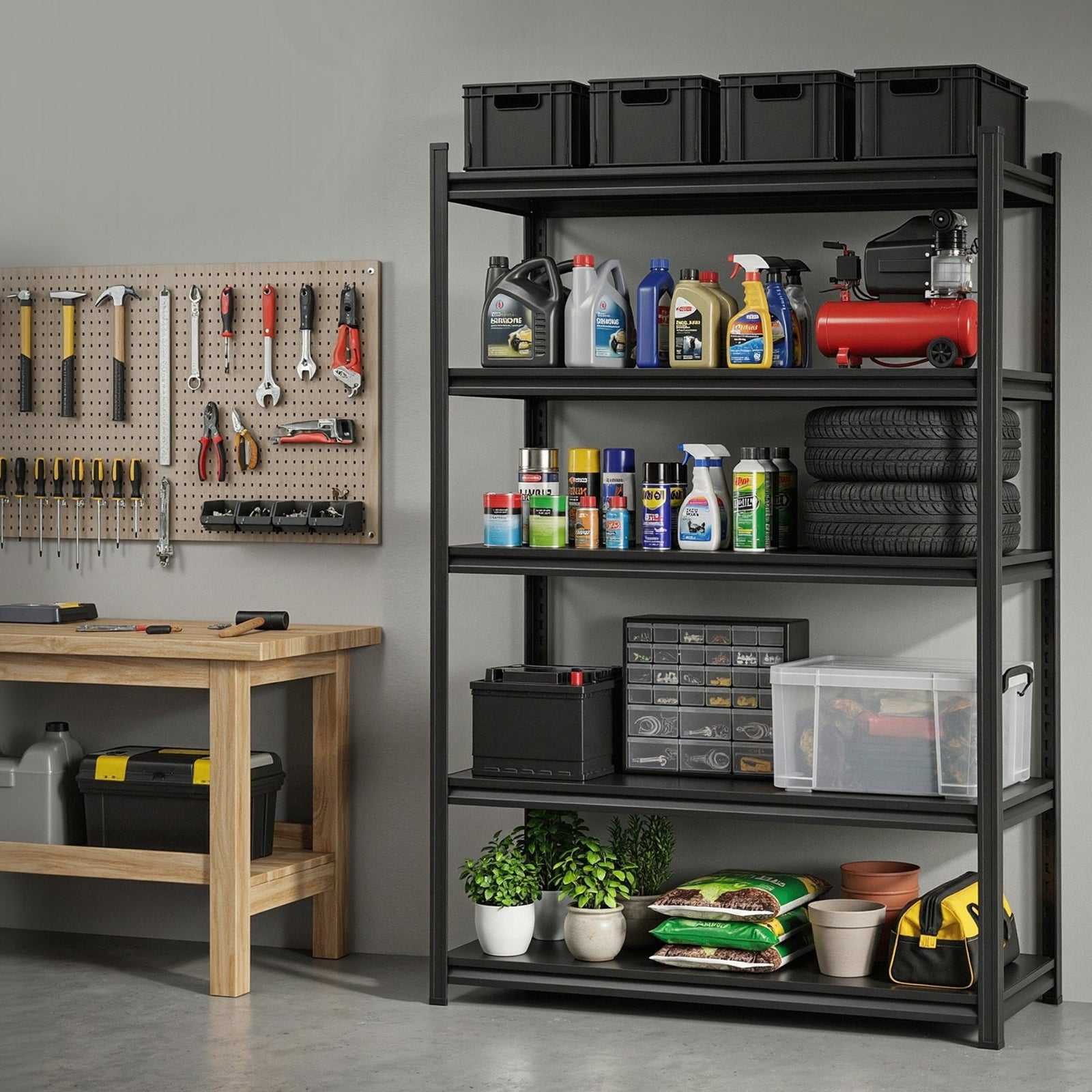 Giantz Garage Shelving 1.8X1.2m Warehouse Rack Storage Shelves Workshop Racks Steel