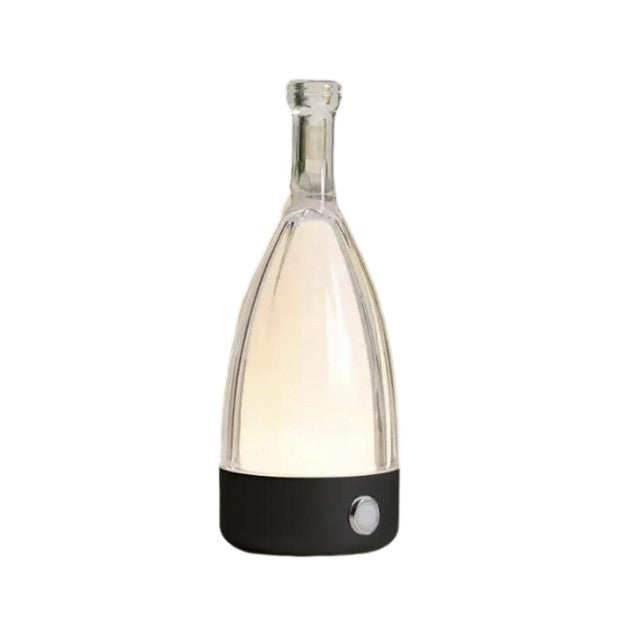 Anyhouz Luxury Lamp Bluetooth Speaker Black Wine Bottle Home Decor USB Rechargeable Table Accents for Bedroom Hotel Living Room