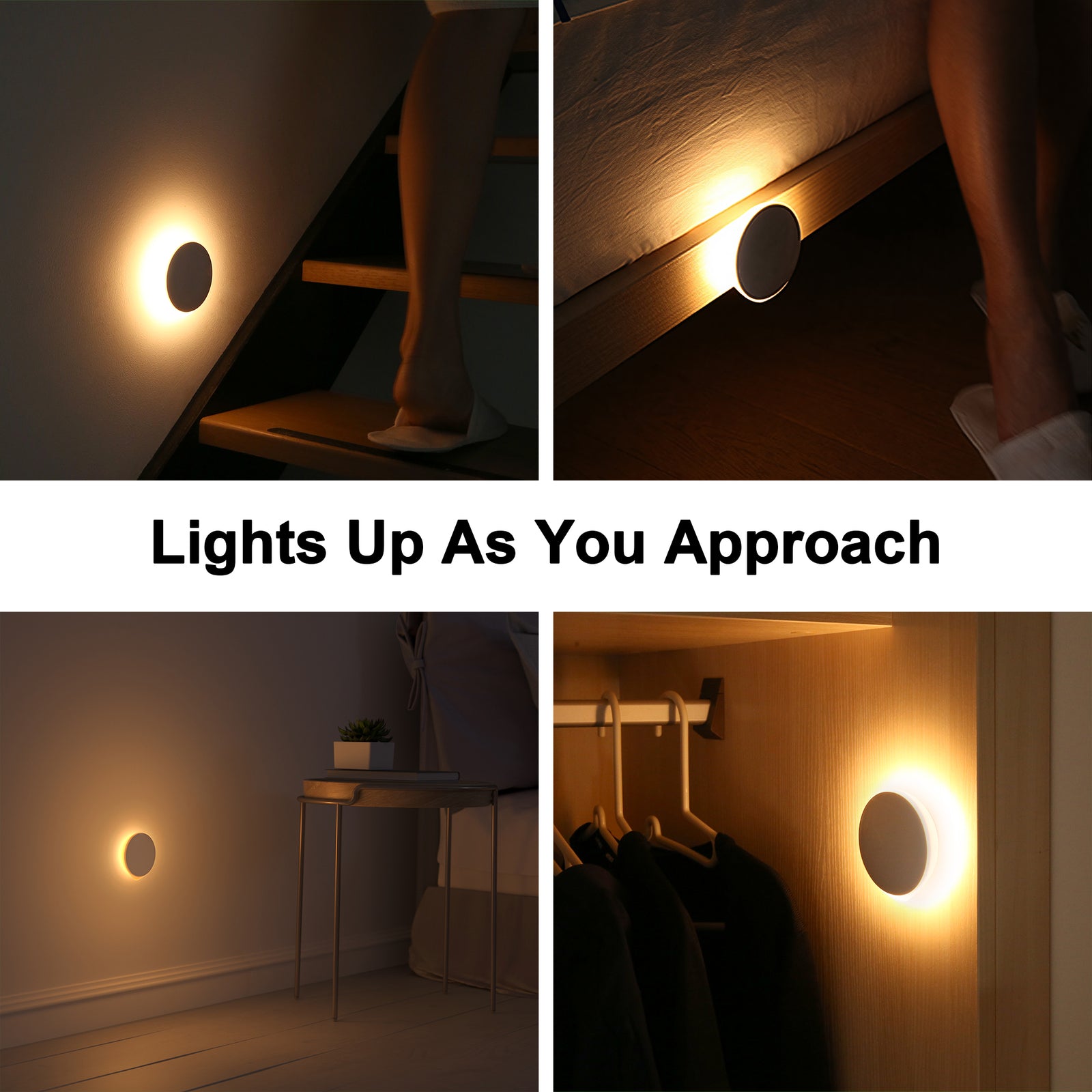 AIPOWER Motion Sensor Night Light USB-C Rechargeable Closet Light