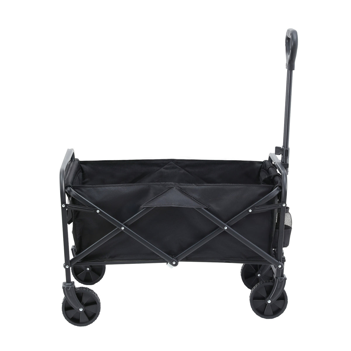 Gardeon Garden Cart Folding Trolley Camping Wagon Barrow Outdoor Beach Black