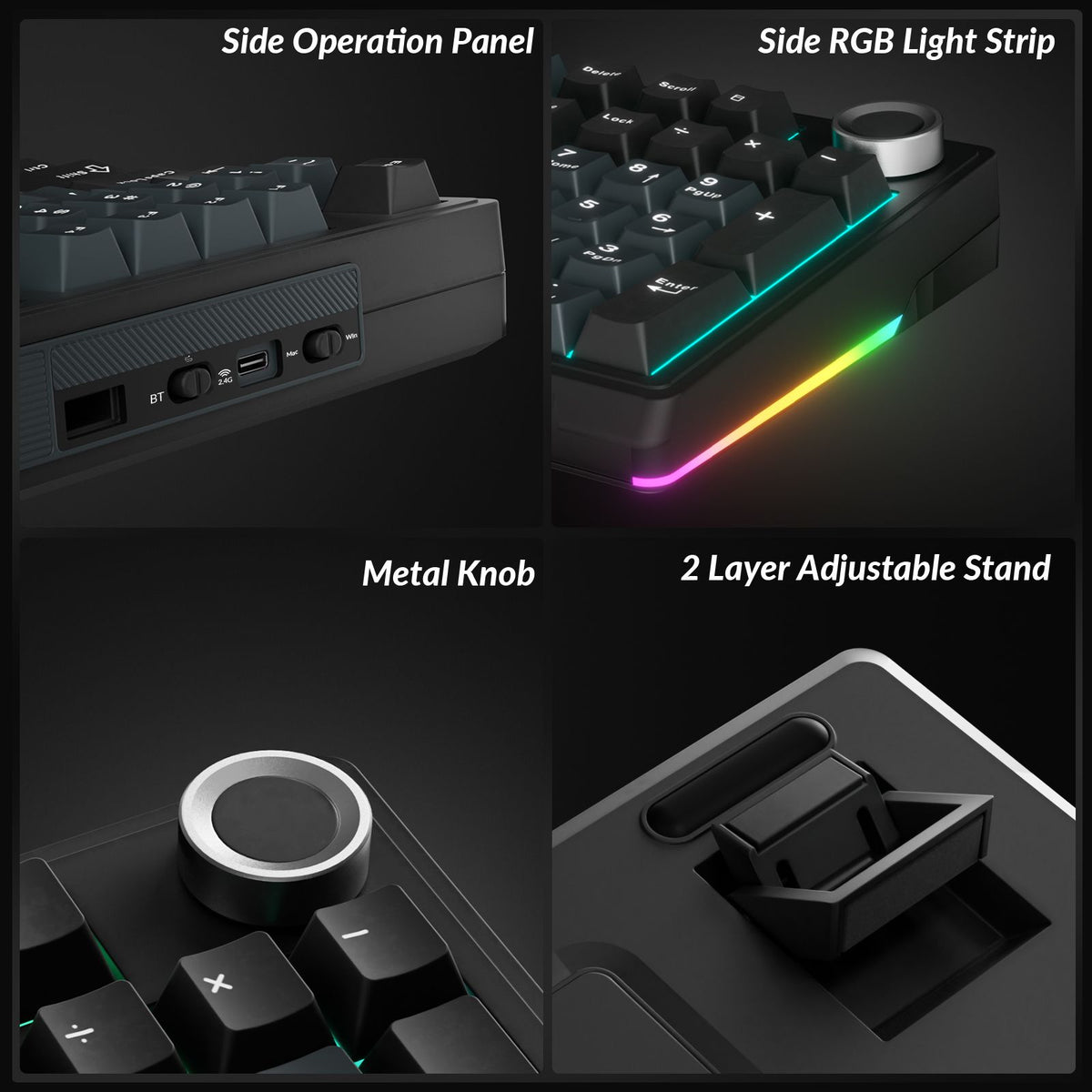 SOLAKAKA Ki99 Pro 99-Key Gasket Mechanical Keyboard Tri-Mode Hot-Swap Knob
