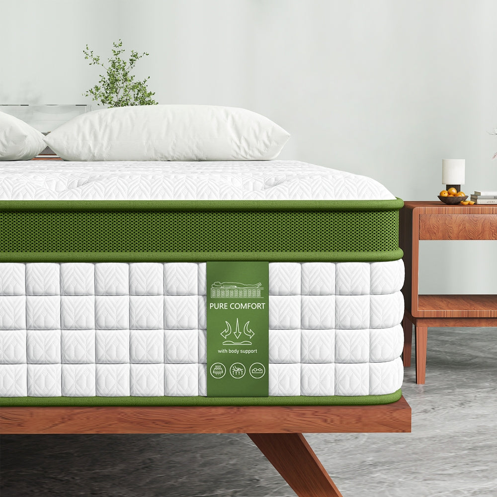BedStory King Mattress 30cm Medium Firm Hybrid Mattress for Pressure Relief Motion Isolation