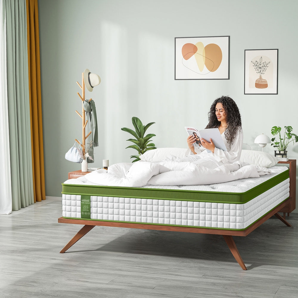 BedStory Queen Mattress 30cm Medium Firm Hybrid Mattress for Pressure Relief Motion Isolation