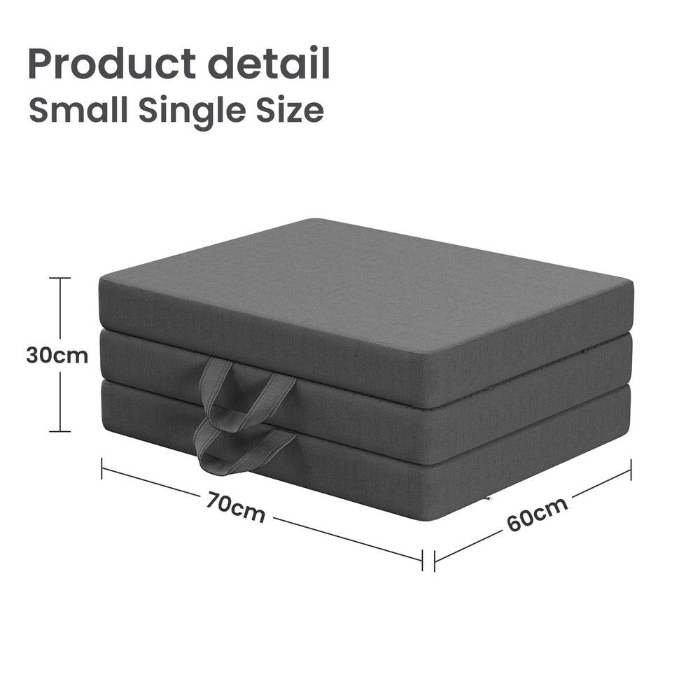 BedStory Folding Mattress Small Single Trifold Mattress with Firm Support Foam Washable Cover 10cm