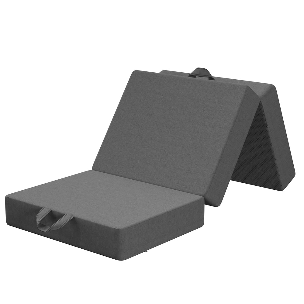 BedStory Folding Mattress Small King Single Trifold Mattress Firm Support Foam Washable Cover 15cm
