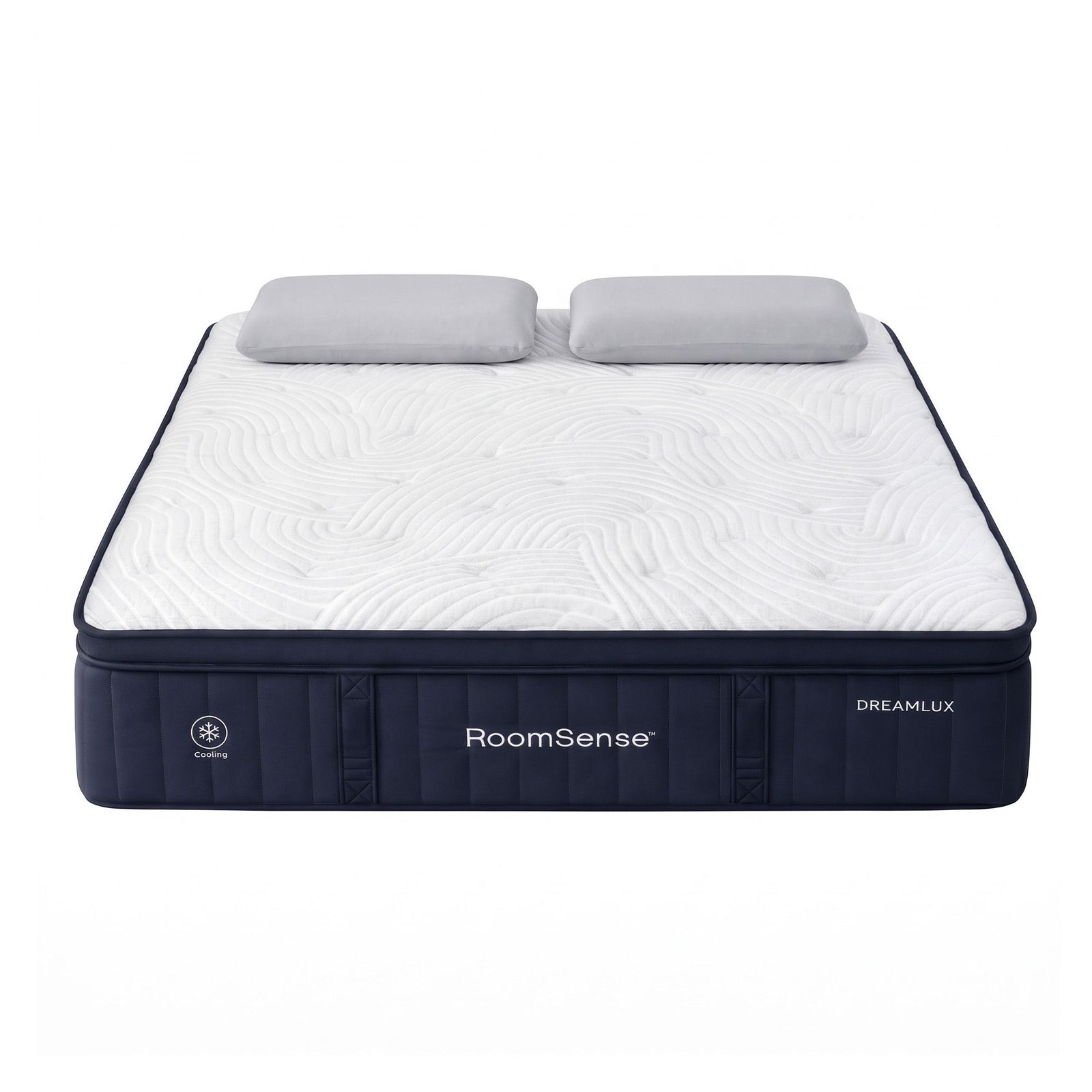 RoomSense Double 34cm Gel Cooling Tencel Mattress Bundle with 2 Pillows