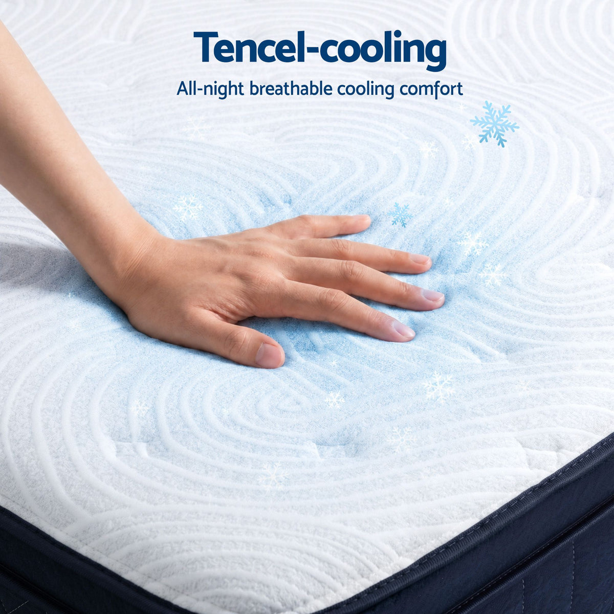 RoomSense Queen 34cm Gel Cooling Tencel Mattress Bundle with 2 Pillows