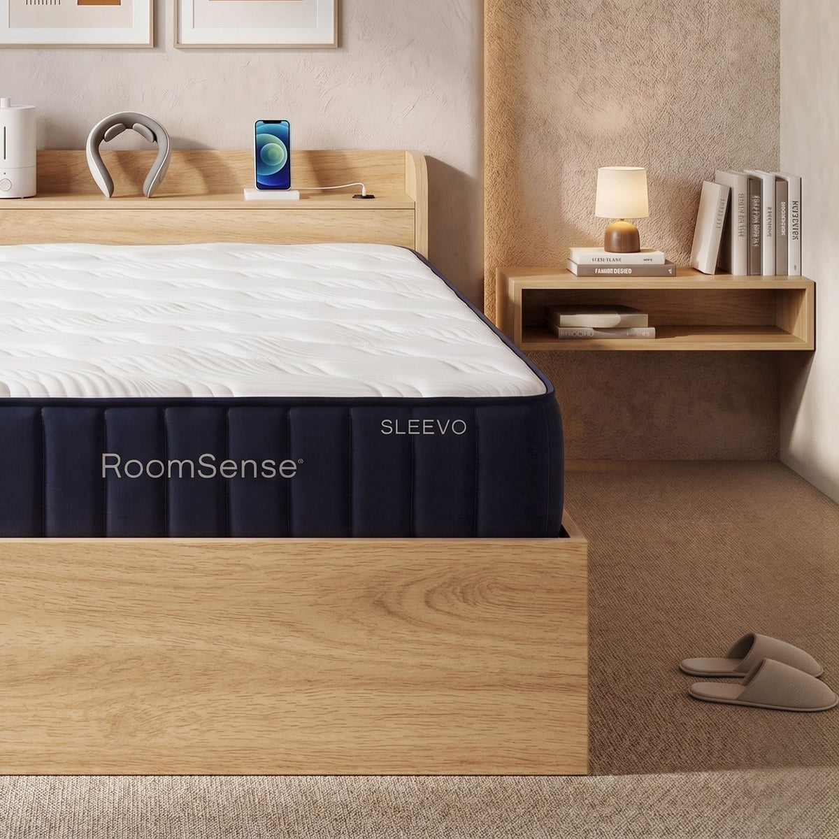 RoomSense Single Firm Mattress 26cm Bundle with Storage Bed Frame