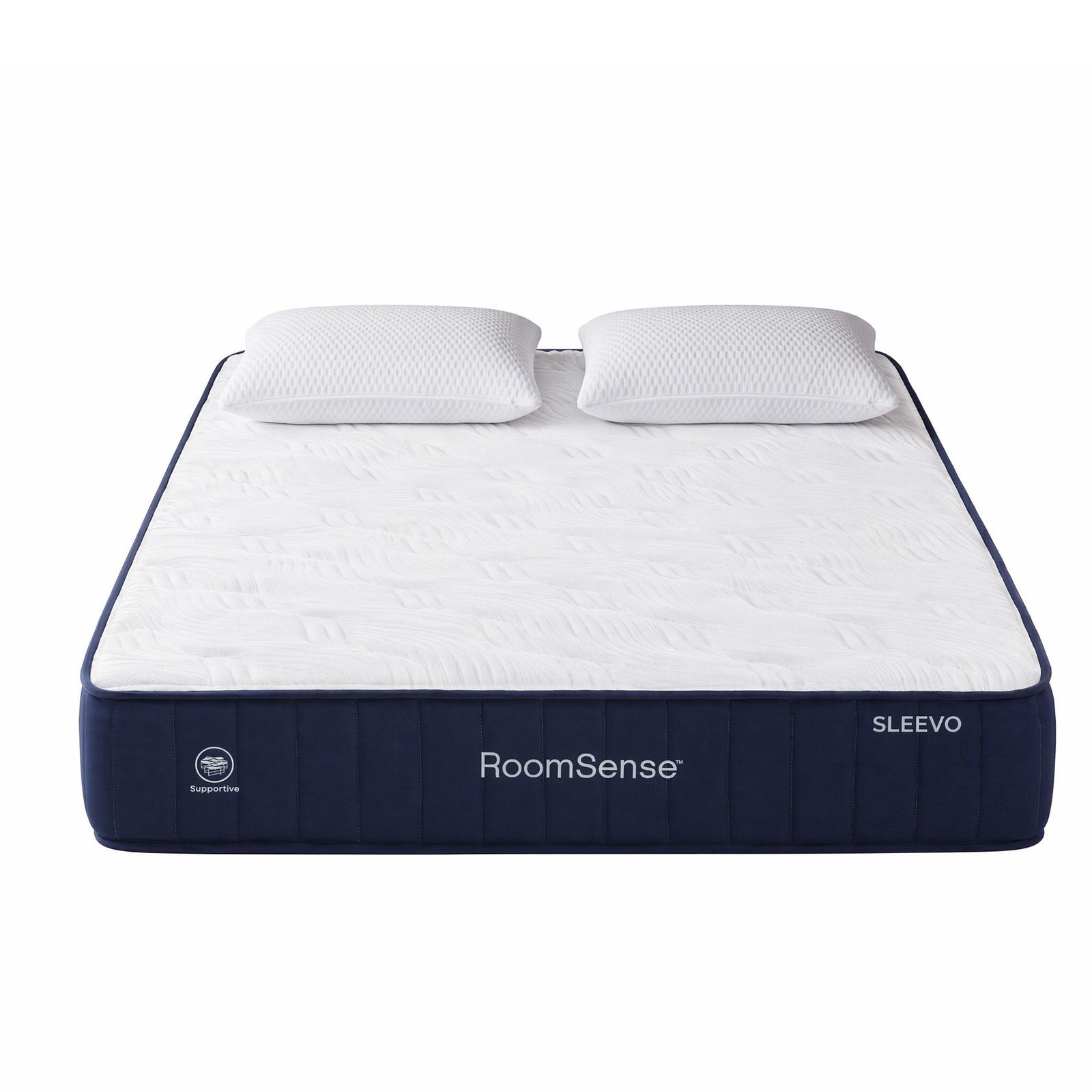 RoomSense Queen 30cm Medium Firm Latex Mattress Bundle with 2 Pillows