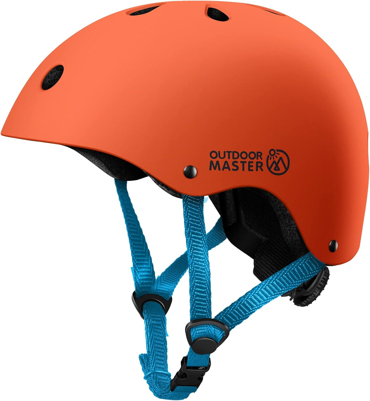 OutdoorMaster Youth &amp; Kids Bike Helmet - Adjustable Multi-Sports Skateboard Helmet with Removable Liners for Balance Bike, Toddler Scooter, One Wheel Hoverboard-Orange-Large