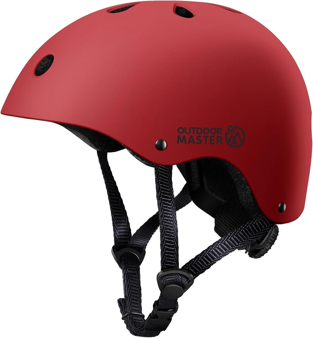 OutdoorMaster Youth &amp; Kids Bike Helmet - Adjustable Multi-Sports Skateboard Helmet with Removable Liners for Balance Bike, Toddler Scooter, One Wheel Hoverboard-Red-L