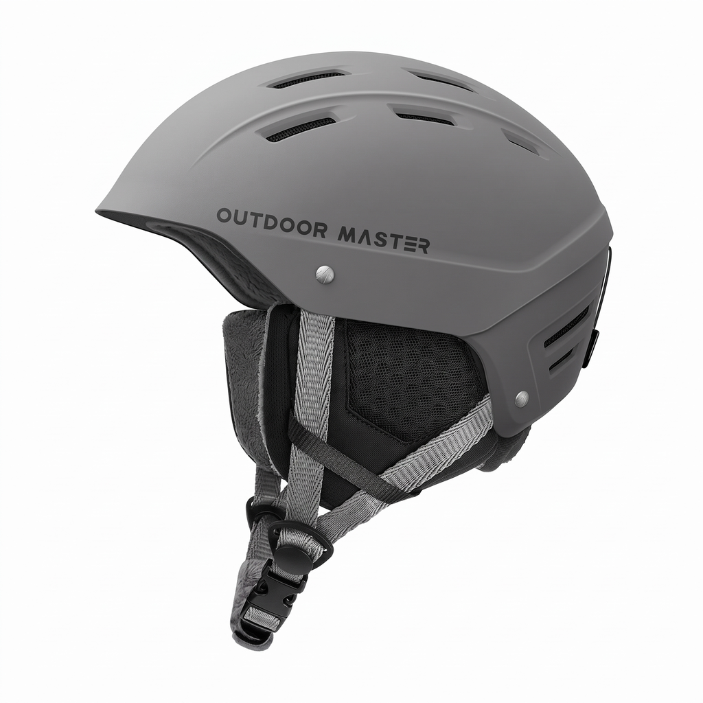 OutdoorMaster Kelvin II Ski Helmet - Snow Sport Helmet Snowboard Helmet for Men Women &amp; Youth Grey M