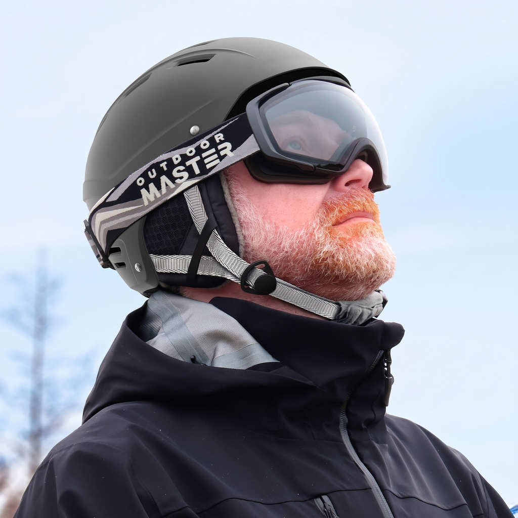 OutdoorMaster Kelvin II Ski Helmet - Snow Sport Helmet Snowboard Helmet for Men Women & Youth Grey M