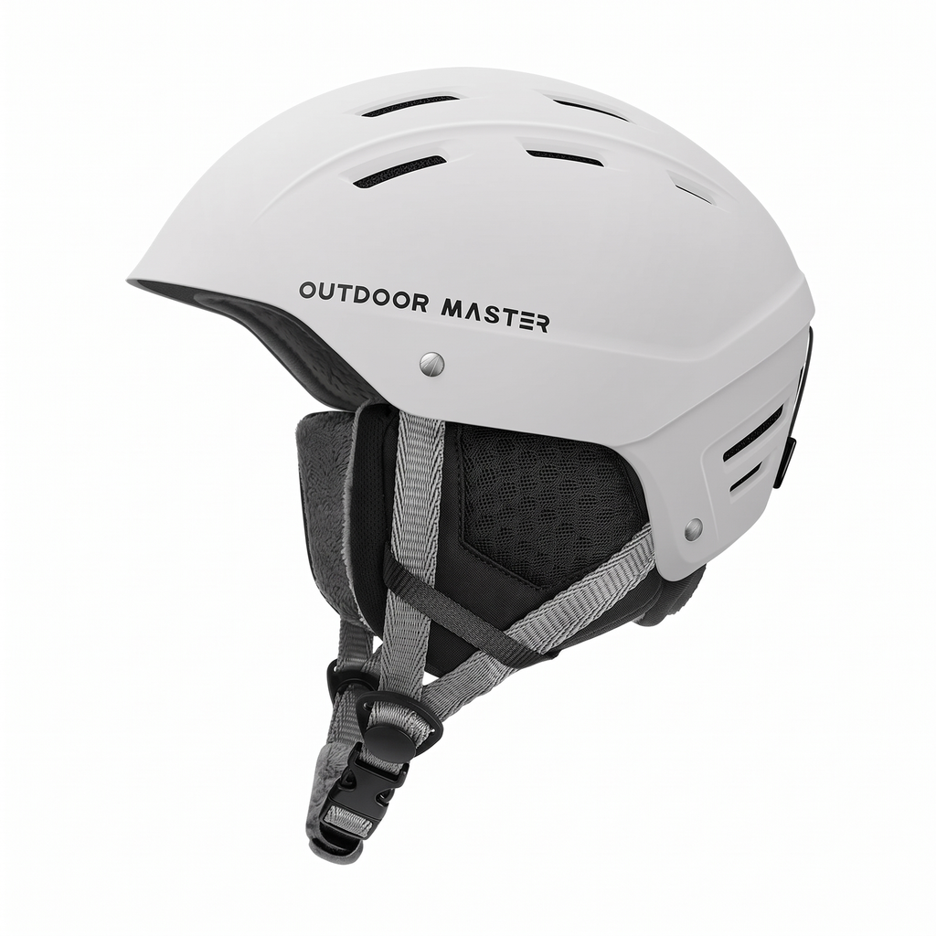 OutdoorMaster Kelvin II Ski Helmet - Snow Sport Helmet Snowboard Helmet for Men Women &amp; Youth White L