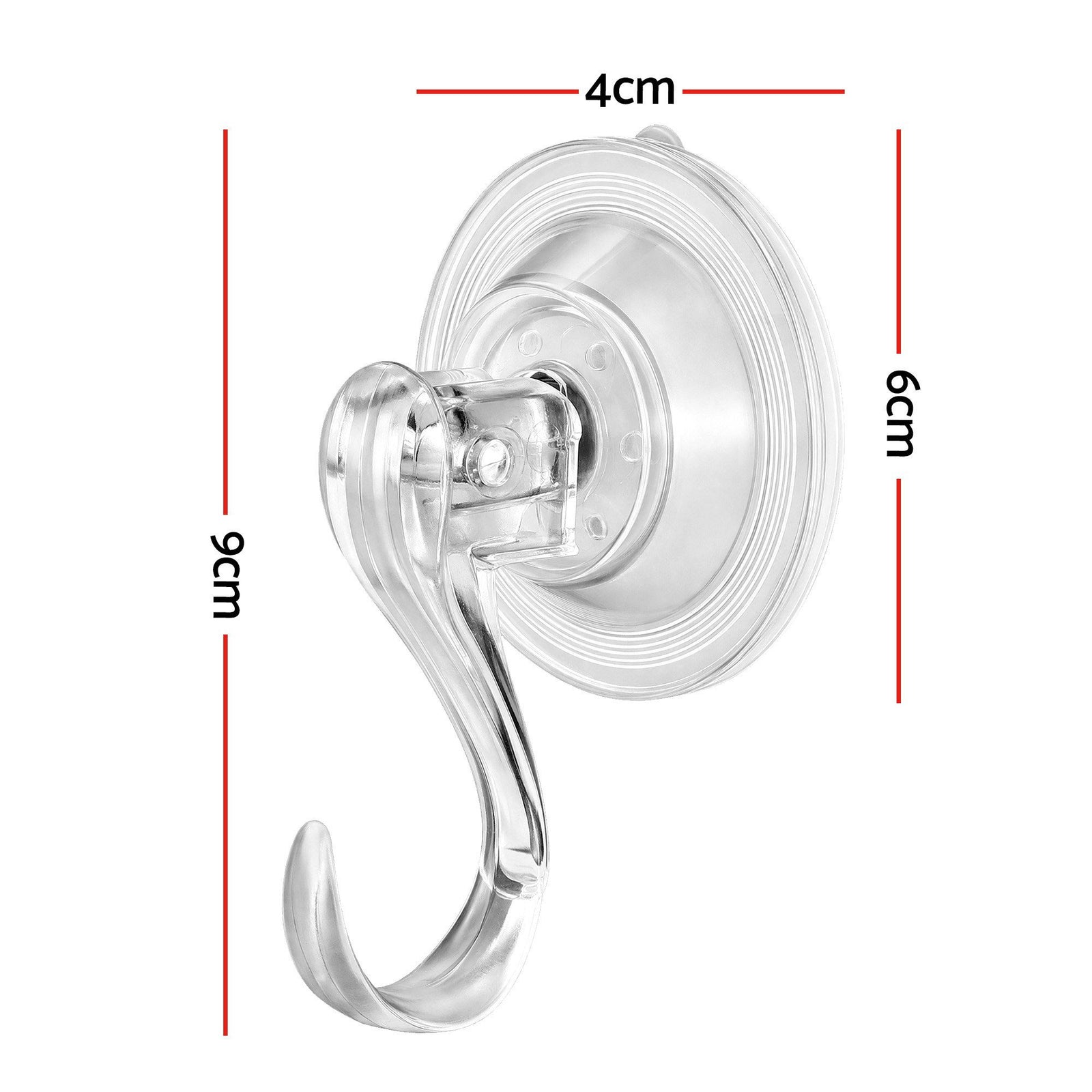 Jingle Jollys 2x Suction Cup Hooks Heavy Duty Christmas Wreath Hanger Window 5kg