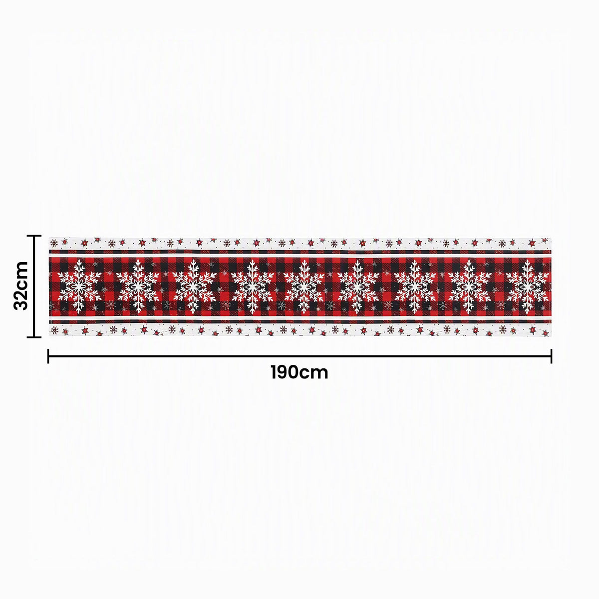 Jingle Jollys Christmas Table Runner Snowflake 190x32CM Dining Party Decor Linen