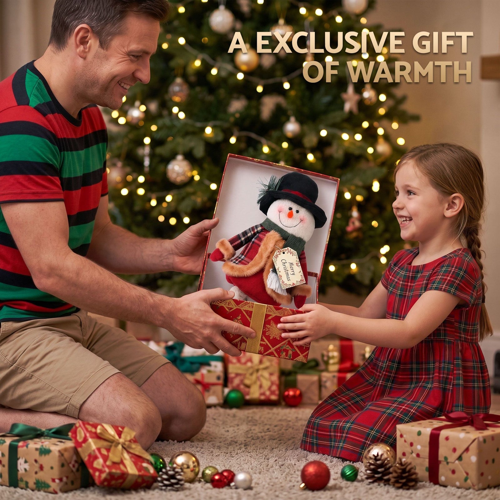 Jingle Jollys Christmas Snowman Ornament 40-56cm Telescopic Tabletop Decoration Doll, Adjustable Length For Tabletop, Window, Mantel, Indoor Holiday Decor