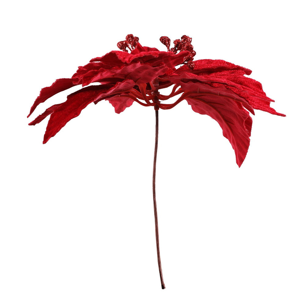 Jingle Jollys 14Pcs Christmas Tree Flowers Set Xmas Garland Wreath Ornaments Red