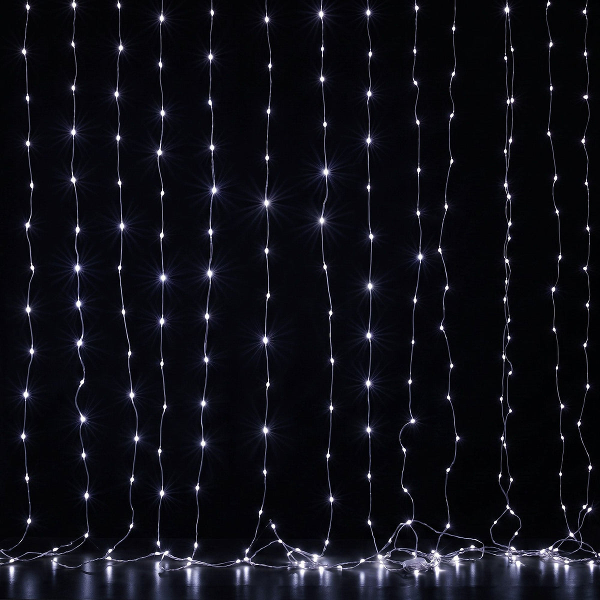 Jingle Jollys 3X3M Christmas Lights Curtain String Light 300 LED Cool White
