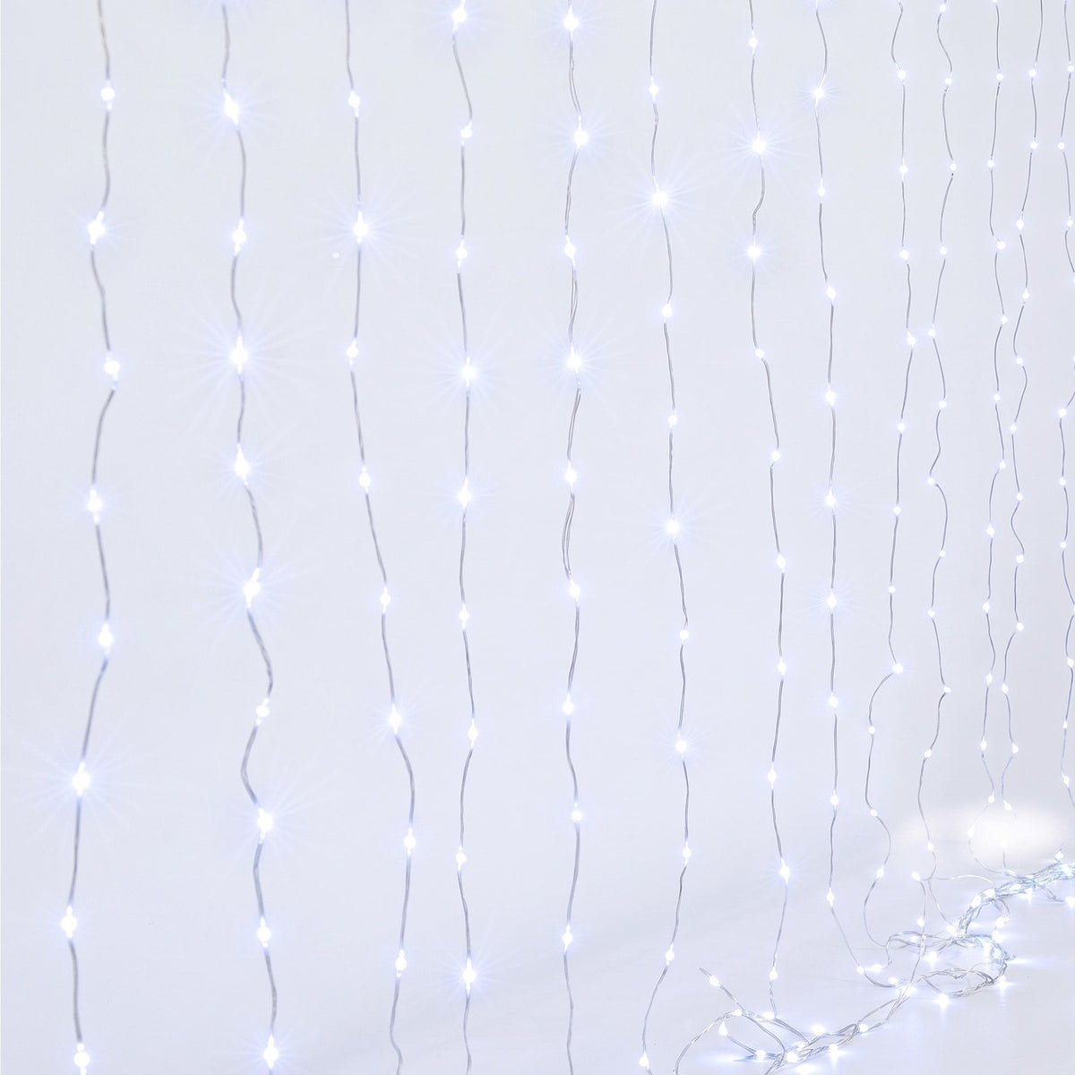 Jingle Jollys 3X3M Christmas Lights Curtain String Light 300 LED Cool White