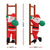 Jingle Jollys Christmas Inflatable Santa Climbing Ladder 2.45M Height LED Decorations Illuminated