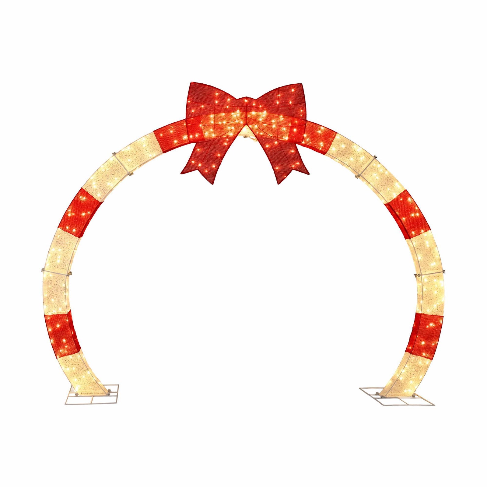 Jingle Jollys 2.5m Christmas Archway Pre-Lit Christmas Arch Warm White LED Outdoor Garden Decoration