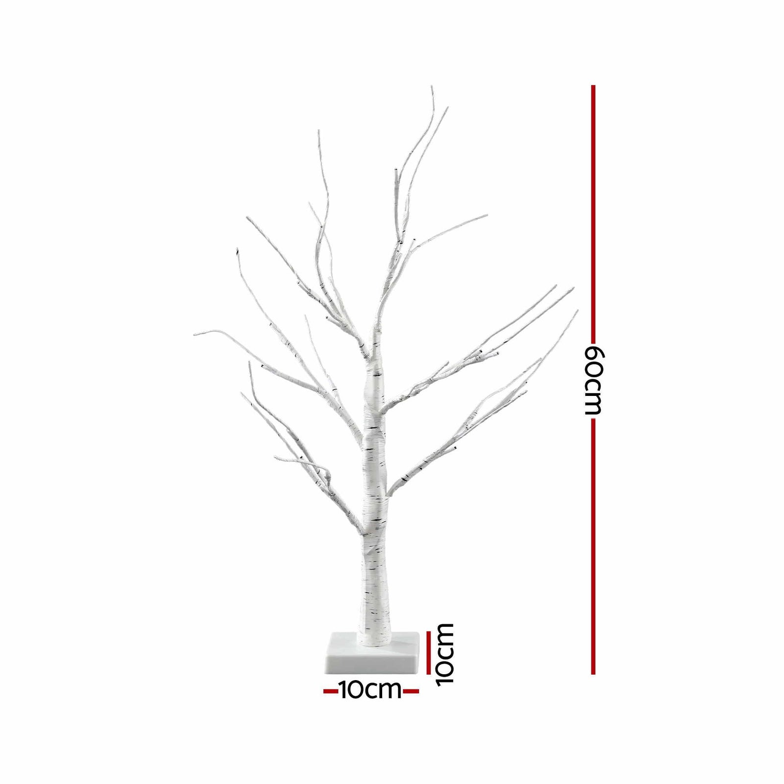 Jingle Jollys Lighted Branch Tree Christmas Decorations Warm White Christmas Lights 2 Pack 60cm