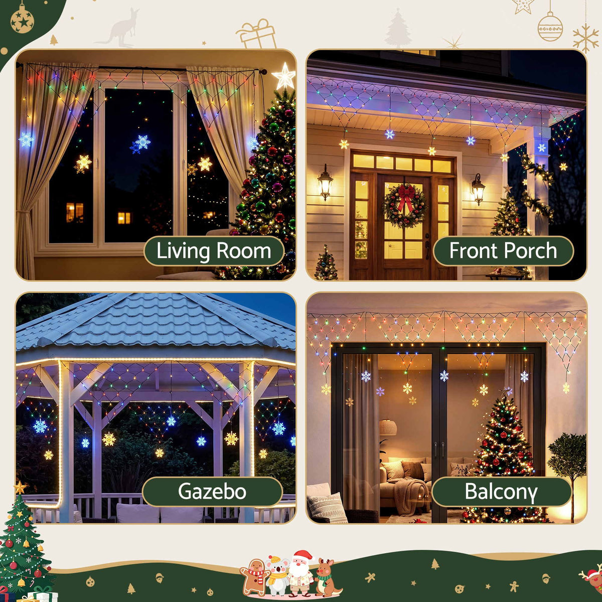 Jingle Jollys Christmas Lights Solar Fairy Lights Christmas Decorations Multicolour 4m