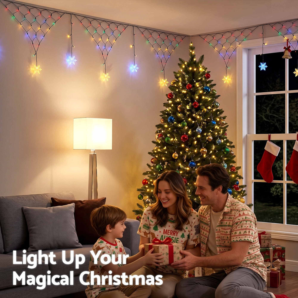 Jingle Jollys Christmas Lights Solar Fairy Lights Christmas Decorations Multicolour 4m