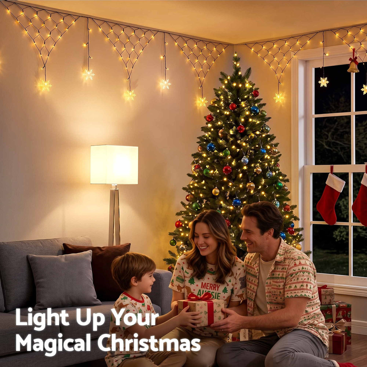 Jingle Jollys Christmas Lights Solar Fairy Lights Warm White Christmas Decorations 4m
