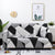 Anyhouz 3 Seater Sofa Cover Black White Geometric Style and Protection For Living Room Sofa Chair Elastic Stretchable Slipcover