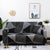 Anyhouz 3 Seater Sofa Cover Gray Triangular Geometric Style and Protection For Living Room Sofa Chair Elastic Stretchable Slipcover