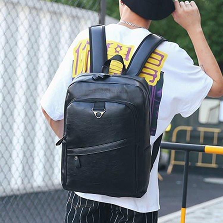 Men Casual Leather Shoulder Bag - Brown-1915196728211017735