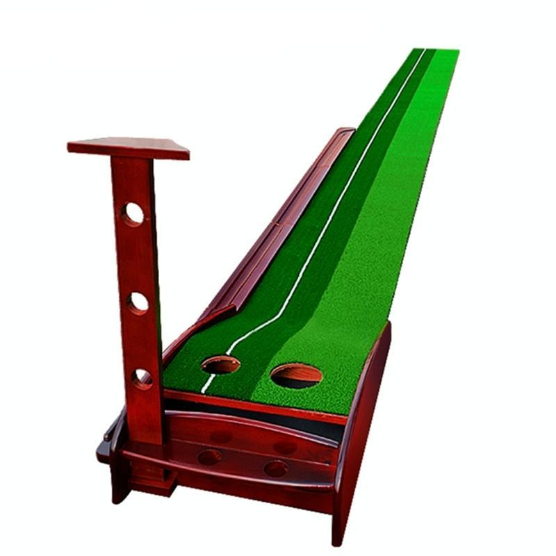 3M Golf Solid Wood Putter Trainer Practice Set Training Mat-1915197078934523904
