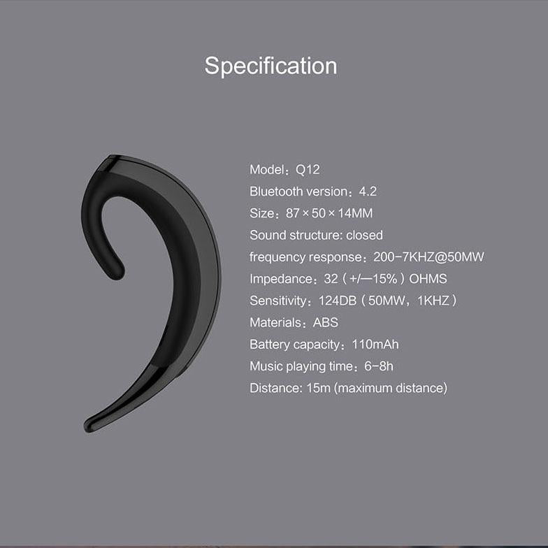 Wireless Bluetooth Earphone - Business Style Ear-Hanging-1915197686865334276