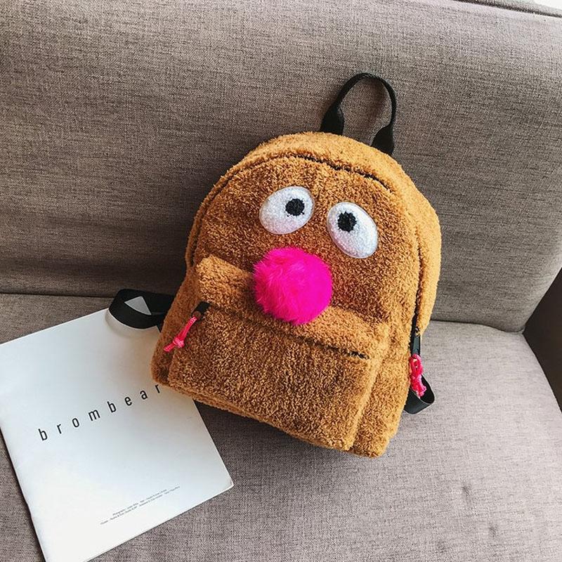 Girls&#39; Plush Bird Backpack - Compact And Cute-1915196644077473793