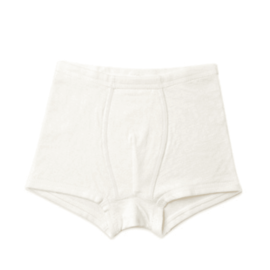 Angel Dept Organic Cotton Kids Underwear White Boxer Briefs -Boy 120-1910112419464744960