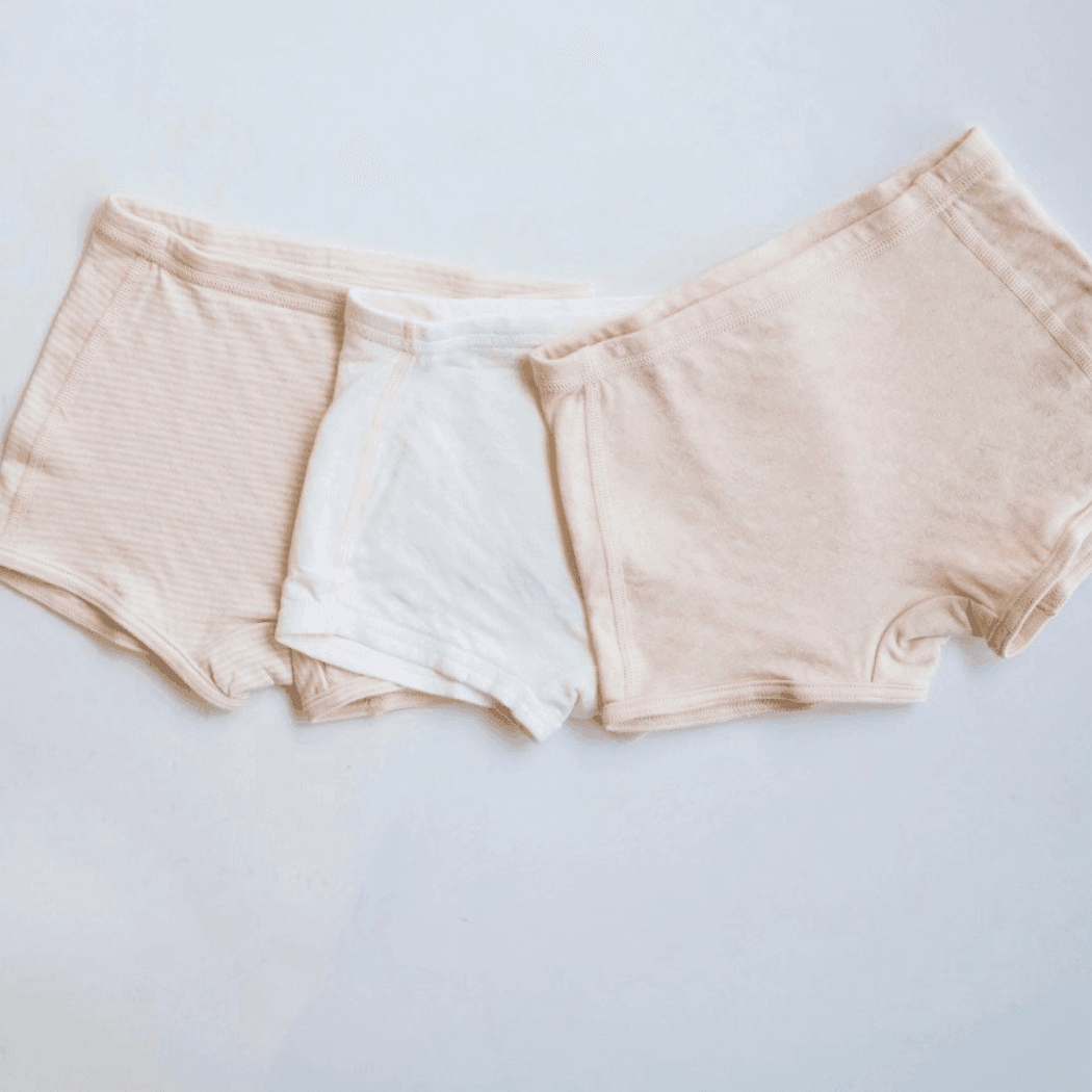 Angel Dept Organic Cotton Kids Underwear White Boxer Briefs - Girl 140-1910112420332965888