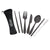 Appetito ? Stainless Steel Traveller?s Cutlery Set in Zippered Pouch Black-1910112383272095745