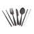 Appetito ? Stainless Steel Traveller?s Cutlery Set in Zippered Pouch Black-1910112383272095744