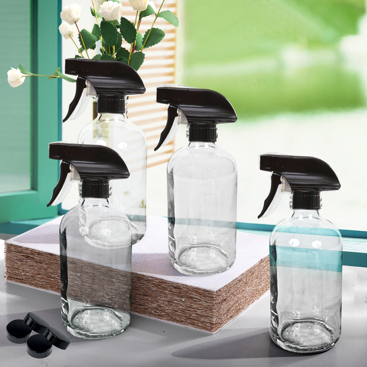 6x 500ml Clear Glass Spray Bottles Trigger-1910113178981896199