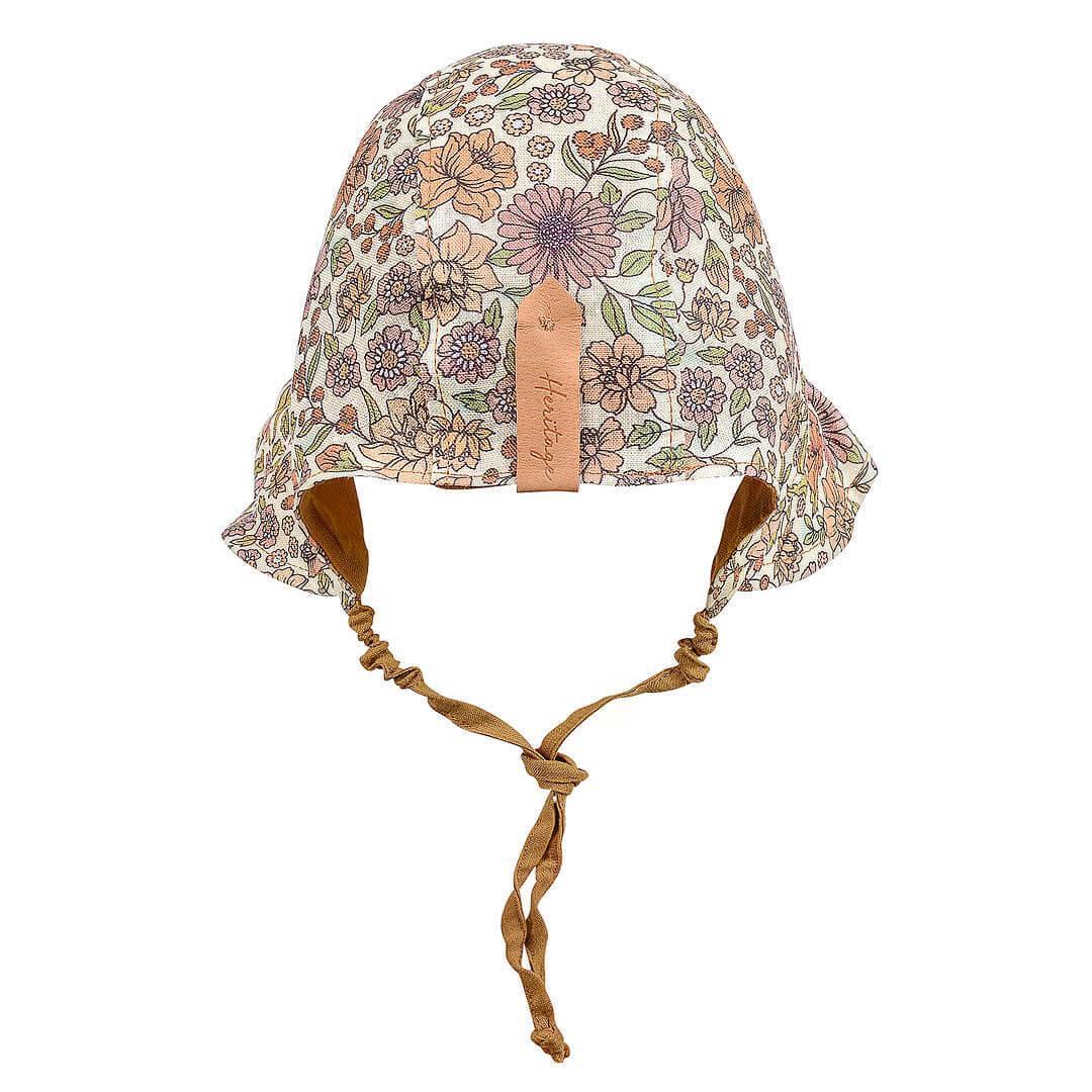 Bedhead Heritage Reversible Ruffle Bonnet Hat-Matilda/Maize M-1910112122742902786