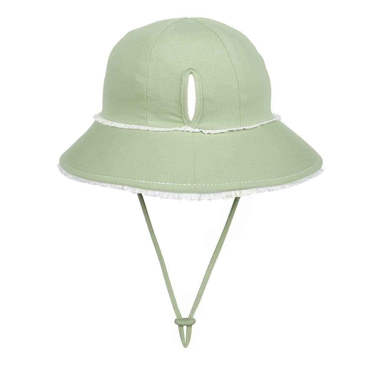 Bedhead Ponytail Bucket Hat - Khaki Ruffle L-1954803155757830145