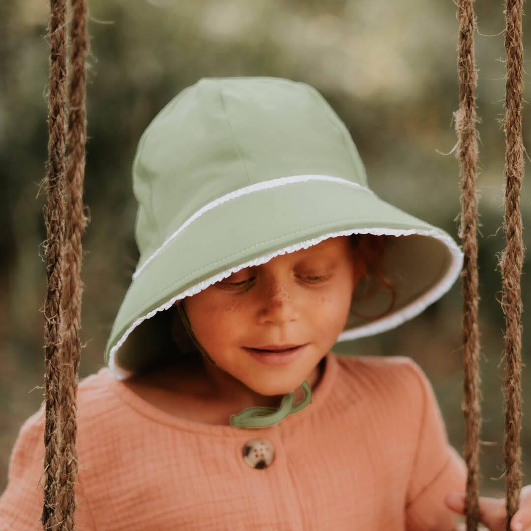 Bedhead Ponytail Bucket Hat - Khaki Ruffle L-1954803155757830147