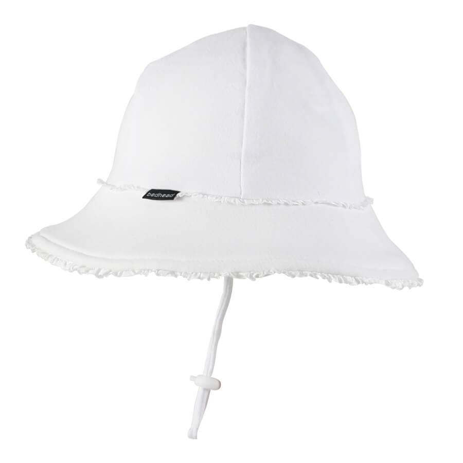 Bedhead Ponytail Bucket Hat - White Ruffle L-1954803155933990914