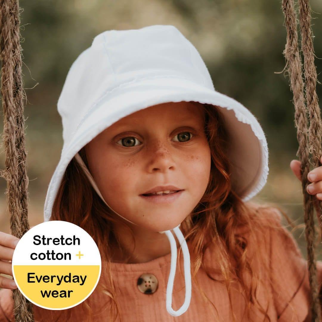 Bedhead Ponytail Bucket Hat - White Ruffle L-1954803155933990915